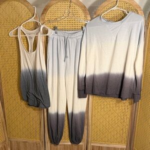 Nike White Dri-FIT Tee + Knox Rose Sweatpants Set